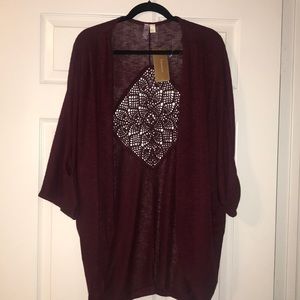 Maroon cardigan